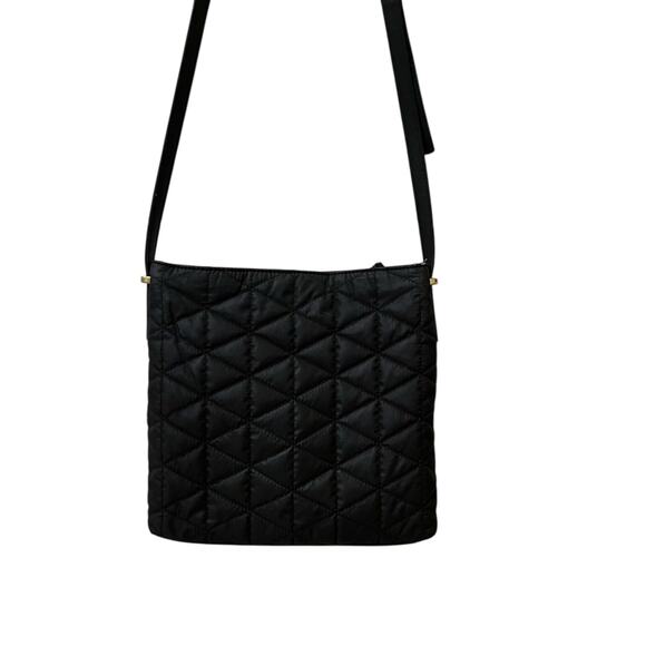 Kate Spade Black Quilted Crossbody Bag with Gold Zippers Long Strap - Picture 3 of 10